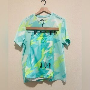 Men's Nike Jordan Jumpman Air Printed Mesh Shorts & T-shirt Set